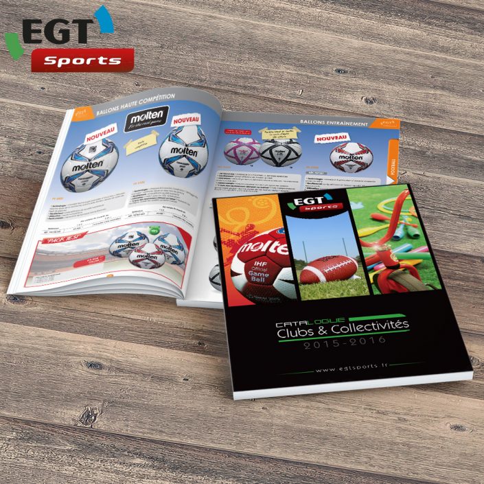 Catalogue produits EGT Sports - Hervé Roux, Infographiste Freelance en Vendée